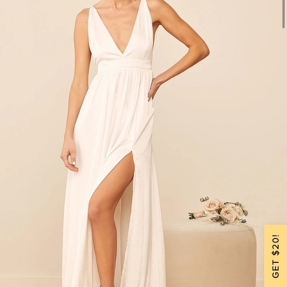 Lulu’s white silk maxi dress - Picture 7 of 9